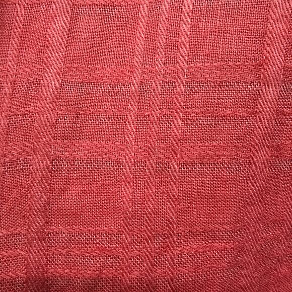 TOMMY BAHAMA Linen Shirt Men XXL 2XL Short Sleeved Coral Orange Red Plaid - Picture 2 of 12